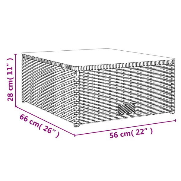 vidaXL 4 Piece Garden Lounge Set with Cushions Poly Rattan Grey