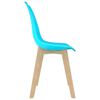 vidaXL Dining Chairs 2 pcs Blue Plastic