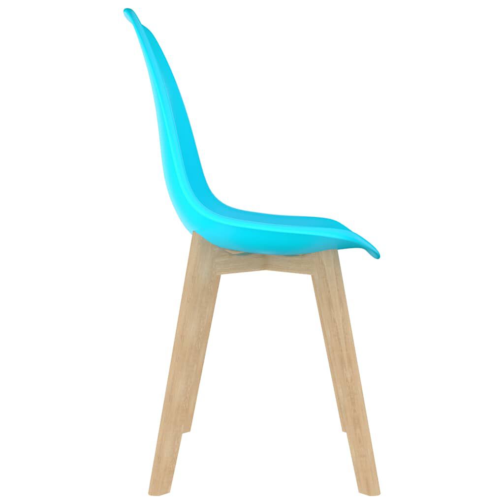 vidaXL Dining Chairs 2 pcs Blue Plastic