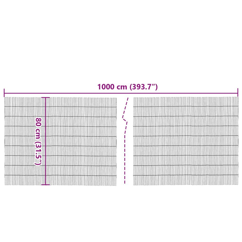 vidaXL Garden Fence 1000x80 cm Reed