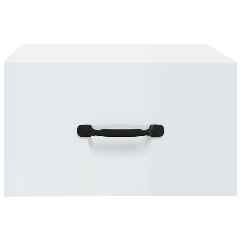 vidaXL Wall-mounted Bedside Cabinets 2 pcs High Gloss White 35x35x20 cm