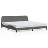 vidaXL Bed Frame "Dover" Dark Grey 193x203 cm Fabric