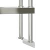 vidaXL Kitchen Work Table with Overshelf 110x55x150 cm Stainless Steel