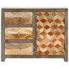 vidaXL Side Cabinet Grey 75x30x60 cm Solid Mango Wood