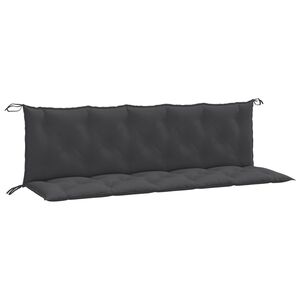 vidaXL Garden Bench Cushions 2 pcs Melange Anthracite 180x50x7 cm Fabric