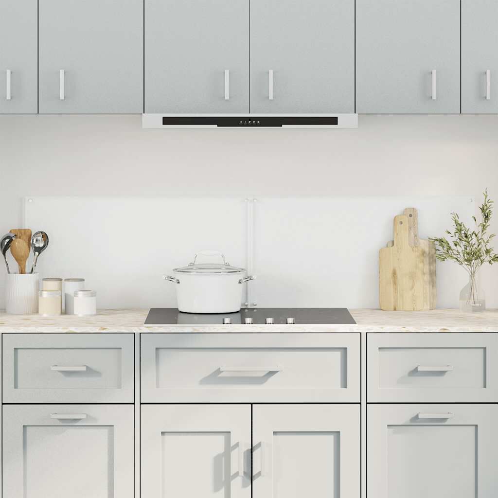 vidaXL Kitchen Backsplashes 2 pcs Transparent 80x40 cm Tempered Glass
