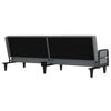vidaXL Sofa Bed with Armrests Light Grey Fabric