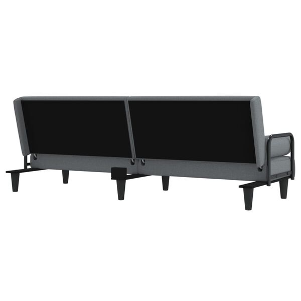 vidaXL Sofa Bed with Armrests Light Grey Fabric