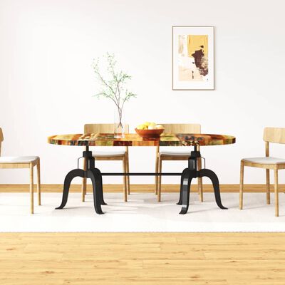 vidaXL Dining Table Solid Reclaimed Wood and Steel 180 cm