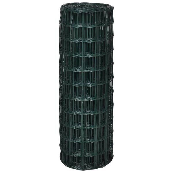 vidaXL Euro Fence Steel 25x1.2 m Green