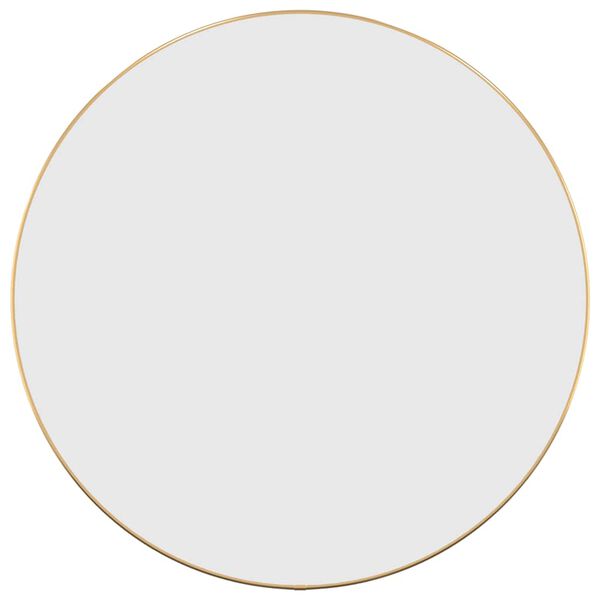 vidaXL Wall Mirror Gold Ø 60 cm Round