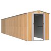 vidaXL Garden Shed Light Brown 192x938x223 cm Galvanised Steel
