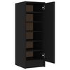 vidaXL Shoe Cabinet Black 32x35x92 cm Engineered Wood