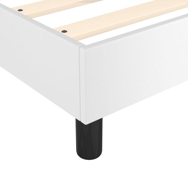 vidaXL Bed Frame without Mattress White California King Faux Leather (US Only)