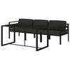 vidaXL 4 Piece Garden Lounge Set with Cushions Aluminium Anthracite