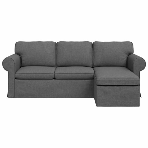 vidaXL Sofa Dark Grey 215 x 138 x 80 cm Fabric