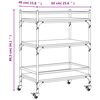 vidaXL Kitchen Trolley Smoked Oak 65x40x86.5 cm Engineered Wood
