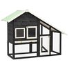 vidaXL Rabbit Hutch | Grey and White