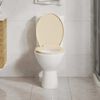vidaXL Soft-Close Toilet Seat Quick Release Beige Oval