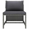 vidaXL 12 Piece Garden Lounge Set with Cushions Poly Rattan Grey
