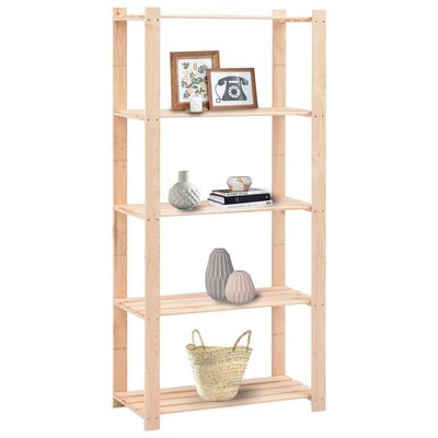 vidaXL 5-Tier Storage Rack 80x38x170 cm Solid Pinewood 250 kg