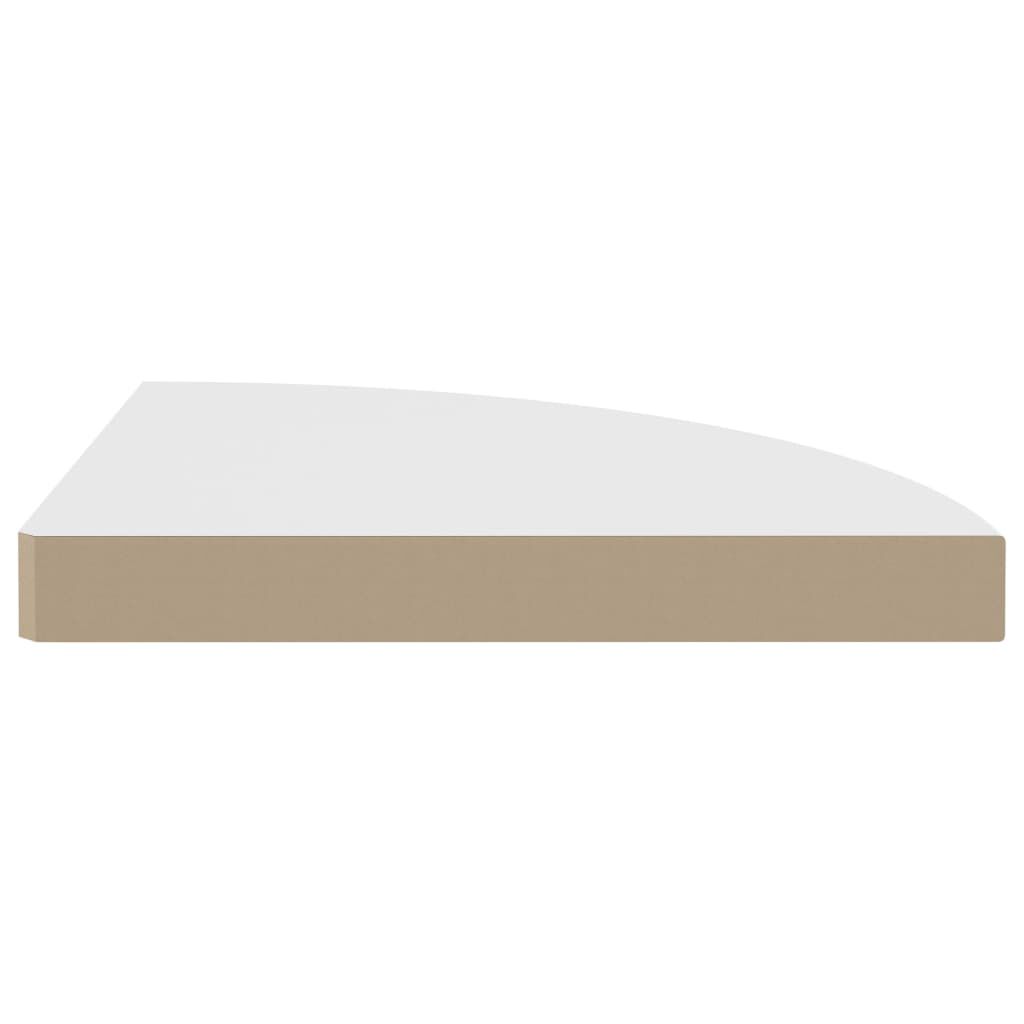 vidaXL Floating Corner Shelves 2 pcs White 35x35x3.8 cm MDF
