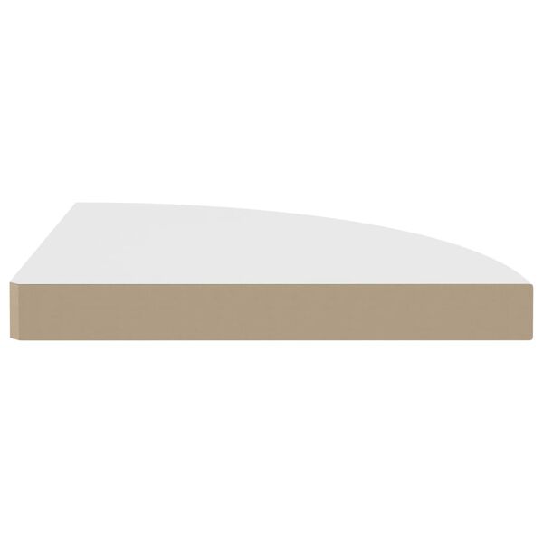 vidaXL Floating Corner Shelves 2 pcs White 35x35x3.8 cm MDF