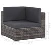 vidaXL 12 Piece Garden Lounge Set with Cushions Poly Rattan Grey