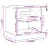 vidaXL Bedside Cabinet VIGO Grey 42x35x42 cm Solid Wood Pine