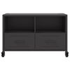 vidaXL TV Cabinet Black 68x39x43.5 cm Steel