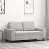 vidaXL 2-Seater Sofa Light Grey 120 cm Microfibre Fabric