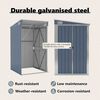 vidaXL Wall-mounted Garden Shed Grey 118x100x178 cm Galvanised Steel