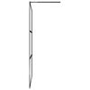 vidaXL Walk-in Shower Wall with Shelf Black 90x195 cm ESG Glass&Aluminium