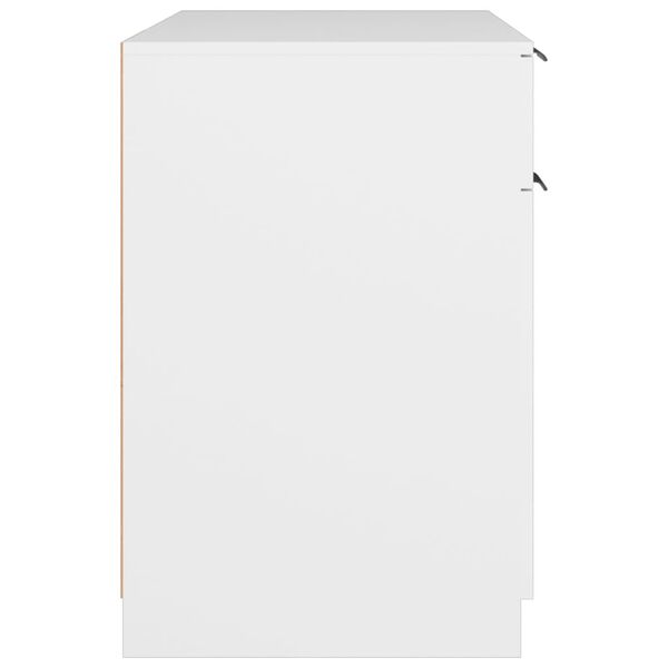 vidaXL Desk White 100x50x75 cm Engineered Wood
