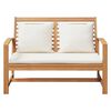 vidaXL Garden Bench Natural 110 x 64 x 76.5 cm Solid teak wood