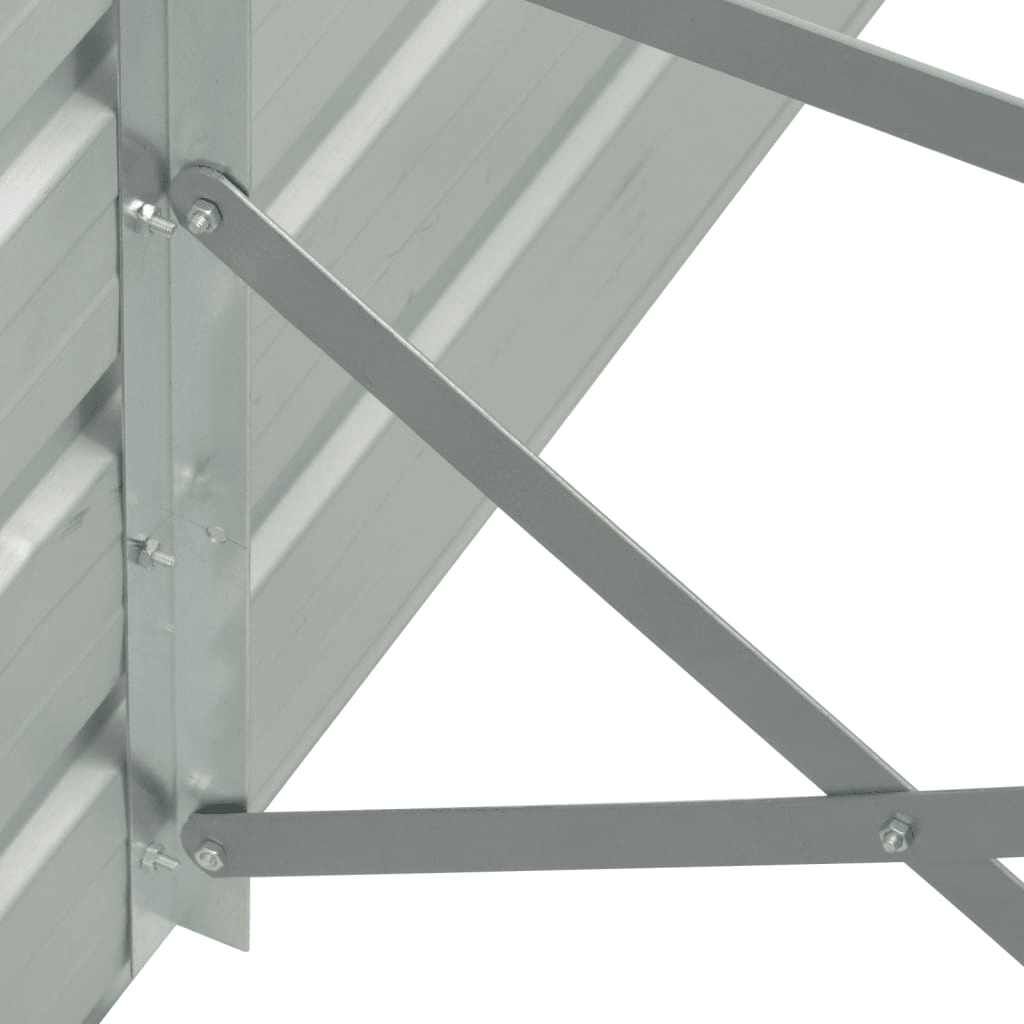 vidaXL Garden Raised Bed Galvanised Steel 400x80x45 cm Grey