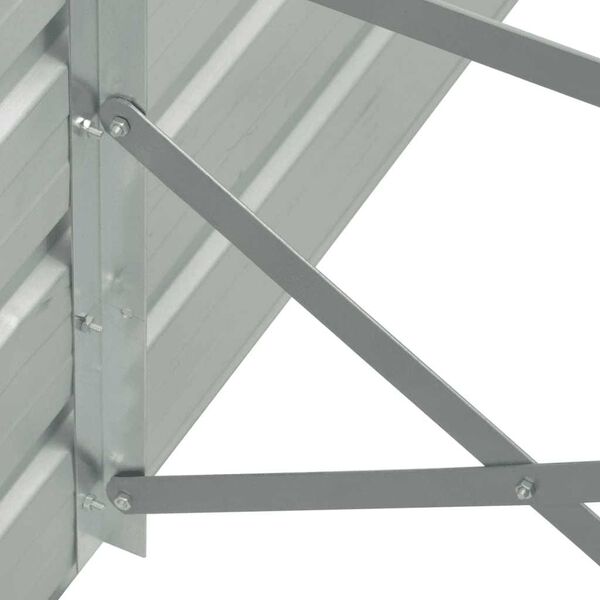 vidaXL Garden Raised Bed Galvanised Steel 400x80x45 cm Grey