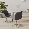 vidaXL Swivel Dining Chairs 2 pcs Dark Grey Fabric
