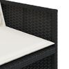 vidaXL 13 Piece Garden Dining Set with Cushions Black Poly Rattan