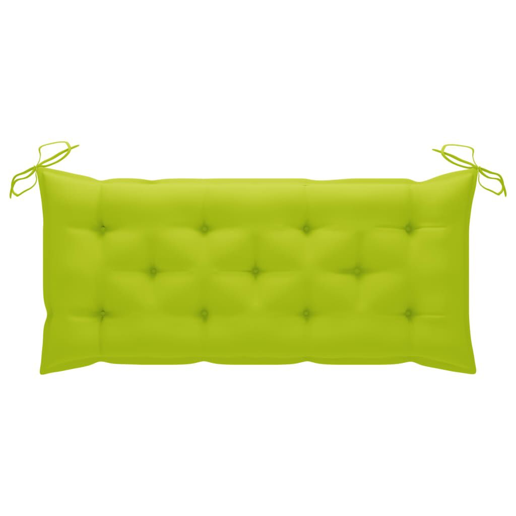 vidaXL Folding Garden Bench with Cushion 118 cm Bamboo