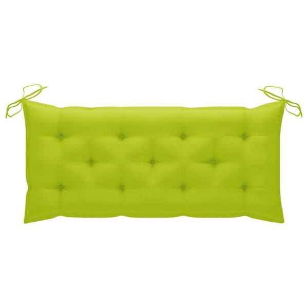 vidaXL Folding Garden Bench with Cushion 118 cm Bamboo