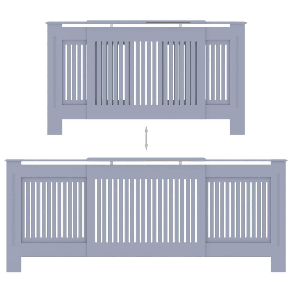 vidaXL MDF Radiator Cover Grey 205 cm