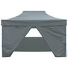 vidaXL Foldable Tent Pop-Up with 4 Side Walls 3x4.5 m Anthracite