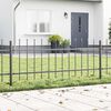 vidaXL Garden Fence 2 pcs Grey 3.4 x 0.6 m Powder-coated Steel