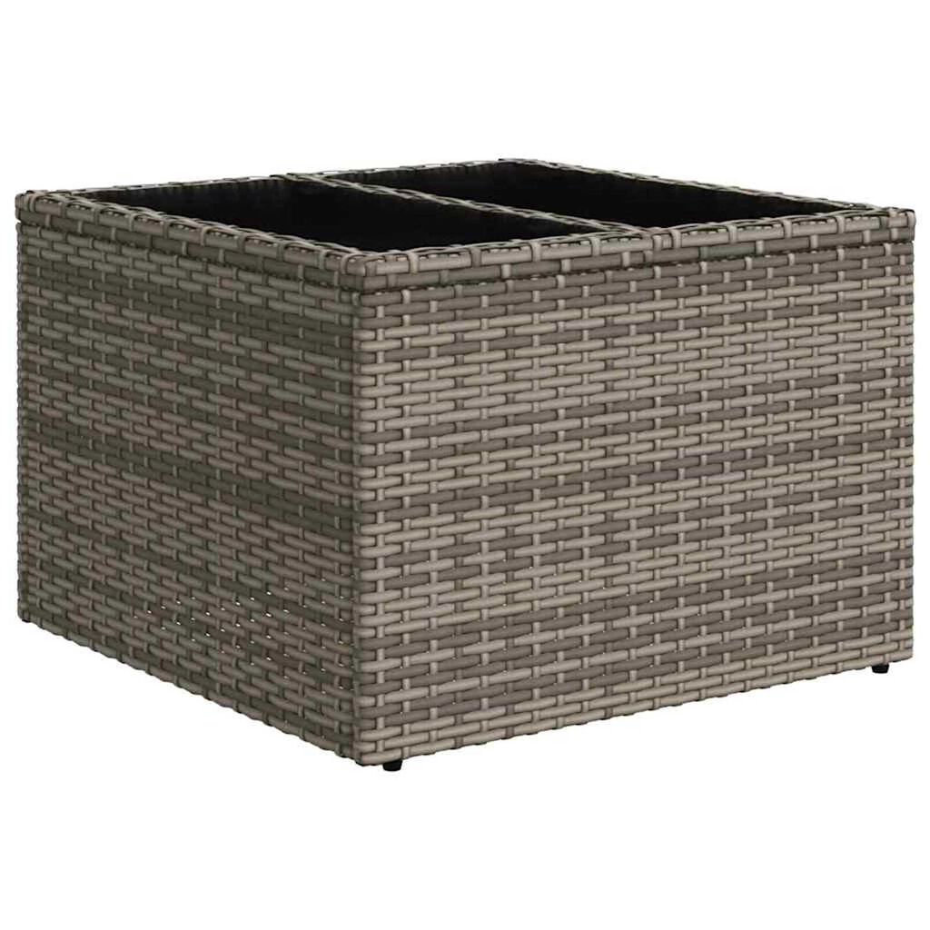 vidaXL Garden Sofa Set 9 pcs Grey 55 x 55 x 37 cm Poly rattan