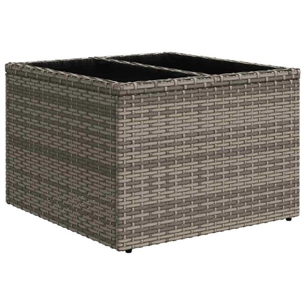 vidaXL Garden Sofa Set 9 pcs Grey 55 x 55 x 37 cm Poly rattan