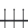 vidaXL Garden Fence with Spear Top Steel 181x120 cm Black