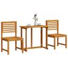 vidaXL Garden Bistro Set 3 pcs Brown Solid Acacia Wood