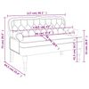 vidaXL Bench with Backrest Dark Grey 119.5x64.5x75 cm Velvet