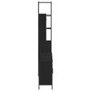 vidaXL 4 Piece Bathroom Cabinet Set Black Engineered Wood
